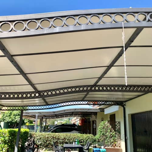 Copertura pergola addossata
